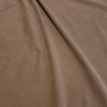 Load image into Gallery viewer, Viscose Spandex Euro Knit Fabric: Suede Feel and Look, Taupe Beige Stretch Knit Fabric, Soft and Fun. 4-way stretch . Sold by the 1/2 yard.
