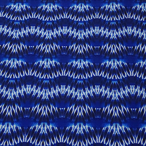 SWIM Fabric: Nylon Spandex Knit, Swimwear Fabric, Wavy Tropical Blue Print. Great Quality For Swimsuit and Activewear. Sold by the 1/2 yard