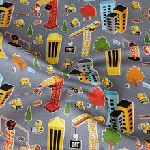 Load image into Gallery viewer, 100% Cotton Woven, Junior Crew at Work by Riley Blake Designs, Fun Dump Trucks and Cranes, Versatile Fabric, Sold by the 1/2 Yard
