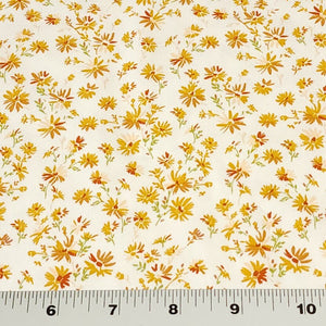 Cotton Spandex Euro Knit Fabric: Dainty Purple or Yellow Beige Floral, Excellent Quality Soft Fabric, 4-way stretch. Sold by the 1/2 yard.