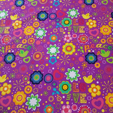 Load image into Gallery viewer, SWIM Fabric: Nylon Spandex Knit, Swimwear Fabric, Happy and Fun Retro Print. Quality Fabric for Swimsuit and Activewear. Sold by 1/2 yard
