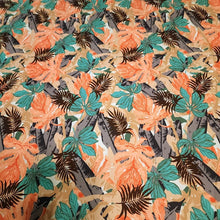 Load image into Gallery viewer, SWIM Fabric: Nylon Spandex, Swimwear Fabric, Fun Tropical Floral Print, Great Quality For Swimsuit and Activewear. Sold by the 1/2 yard
