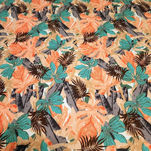 Load image into Gallery viewer, SWIM Fabric: Nylon Spandex, Swimwear Fabric, Fun Tropical Floral Print, Great Quality For Swimsuit and Activewear. Sold by the 1/2 yard
