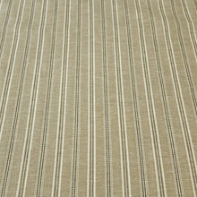 Load image into Gallery viewer, Cotton Linen Blend, Very Nice Taupe Beige Striped Fabric. Nice Breathable Fabric. No Stretch Woven, Sold by the 1/2 yard
