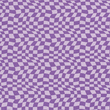 Load image into Gallery viewer, Cotton Spandex European Knit Fabric, Fun Fabric For Kids, Wavy Purple Check. Nice Quality Soft Fabric, 4-way Stretch. Sold by the 1/2 yard.
