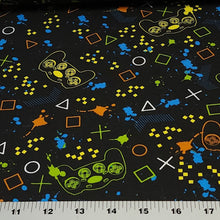 Load image into Gallery viewer, Cotton Spandex European Knit Fabric, Fun Fabric For Kids, Video Game Fabric. Nice Quality Soft Fabric, 4-way Stretch. Sold by the 1/2 yard.
