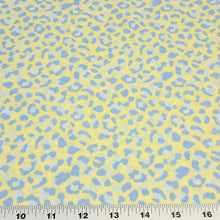 Load image into Gallery viewer, SWIM Fabric: Swimsuit Fabric, Swimwear Fabric, Fun Yellow Gray Cheetah Print. Very Nice For Swimsuit and Activewear. Sold by the 1/2 yard
