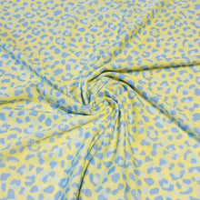 Load image into Gallery viewer, SWIM Fabric: Swimsuit Fabric, Swimwear Fabric, Fun Yellow Gray Cheetah Print. Very Nice For Swimsuit and Activewear. Sold by the 1/2 yard
