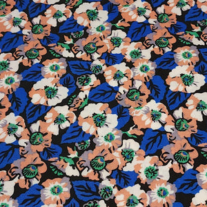 SWIM Fabric: Swimsuit Fabric, Swimwear Fabric, Fun Light Coral and Blue Floral. Very Nice For Swimsuit and Activewear. Sold by the 1/2 yard