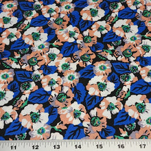 Load image into Gallery viewer, SWIM Fabric: Swimsuit Fabric, Swimwear Fabric, Fun Light Coral and Blue Floral. Very Nice For Swimsuit and Activewear. Sold by the 1/2 yard
