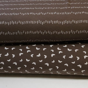 Cotton Spandex Euro Knit Fabric, Fun Fabric For Kids, Dusty Brown White Stripe, Quality Soft Fabric, 4-way Stretch. Sold by the 1/2 yard.