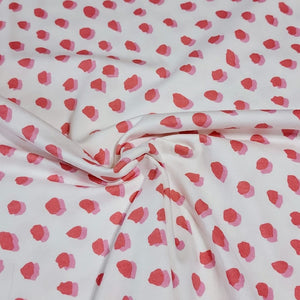 Cotton Knit Fabric Pink Cheetah Print Fabric Kids Fun Knit Fabric for Apparel on White or Blush Pink Cotton Spandex, Sold by the 1/2 Yard