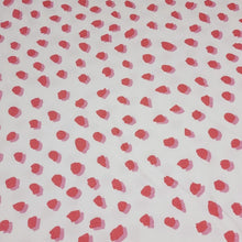 Load image into Gallery viewer, Cotton Knit Fabric Pink Cheetah Print Fabric Kids Fun Knit Fabric for Apparel on White or Blush Pink Cotton Spandex, Sold by the 1/2 Yard
