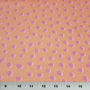 Cotton Knit Fabric Pink Cheetah Print Fabric Kids Fun Knit Fabric for Apparel on White or Blush Pink Cotton Spandex, Sold by the 1/2 Yard