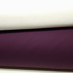 SWIM Fabric: Ribbed Nylon Spandex Knit, White or Purple, Great Quality For Activewear and Swimwear. 43/44 inch width Sold by the 1/2 yard