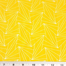 Load image into Gallery viewer, Knit Fabric Pink or Yellow Geometric Cotton Spandex Cute Stretch Knit Fabric For Kids 4 Way Stretch Quality Fabric, Sold by the 1/2 yard.
