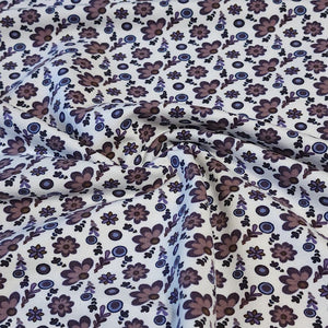 Cotton Spandex Euro Knit Fabric: Pretty Dainty Floral Prints, Excellent Quality Soft Fabric, 4-way stretch. Sold by the 1/2 yard.