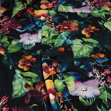 Load image into Gallery viewer, SWIM Fabric: Nylon Spandex, Swimwear Fabric, Pretty Tropical Rainforest Print, Great For Swimsuit and Activewear. Sold by the 1/2 yard
