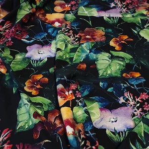 SWIM Fabric: Nylon Spandex, Swimwear Fabric, Pretty Tropical Rainforest Print, Great For Swimsuit and Activewear. Sold by the 1/2 yard