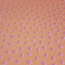 Load image into Gallery viewer, Cotton Knit Fabric Pink Cheetah Print Fabric Kids Fun Knit Fabric for Apparel on White or Blush Pink Cotton Spandex, Sold by the 1/2 Yard
