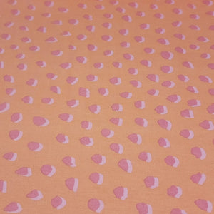 Cotton Knit Fabric Pink Cheetah Print Fabric Kids Fun Knit Fabric for Apparel on White or Blush Pink Cotton Spandex, Sold by the 1/2 Yard