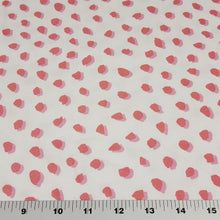 Load image into Gallery viewer, Cotton Knit Fabric Pink Cheetah Print Fabric Kids Fun Knit Fabric for Apparel on White or Blush Pink Cotton Spandex, Sold by the 1/2 Yard
