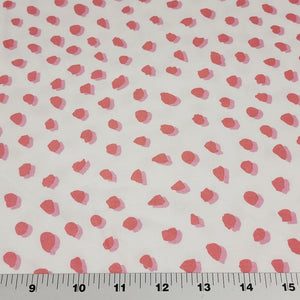 Cotton Knit Fabric Pink Cheetah Print Fabric Kids Fun Knit Fabric for Apparel on White or Blush Pink Cotton Spandex, Sold by the 1/2 Yard